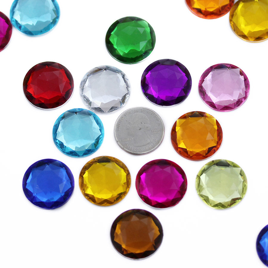 assorted colors multipack multicolor round circle flat back acrylic gems plastic rhinestones for craft gemstones body jewels face skin cabochons embellishments cosplay prop making jewelry making party diy crafts costume making scrapbooking high quality allstarco décor stones larp events film making card making crafting school kids fun creative crafting bling bedazzler bling phone cases laptop costume making garment