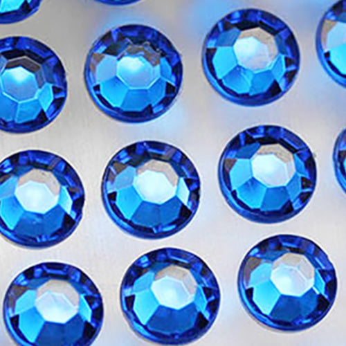 blue sapphire round sticky rhinestones stick on gems self adhesive jewels lead free  face stones party cosplay face gemstones rhinestones card making invitations body jewels skin phone craft embellishments with glue sparkle crafting scrapbooking diy peel and stick halloween birthday wedding shinny allstarco plastic sticky back jewels stickon stick-on rave jewels diy flat back