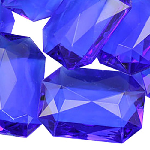 blue sapphire octagon acrylic pointed back point back gems treasure jewels plastic gemstones for games parties pirate bounty hunt stones for treasure chests party favors center pieces table scatters theatrical swashbuckler jewels props larp easter egg hunt allstarco