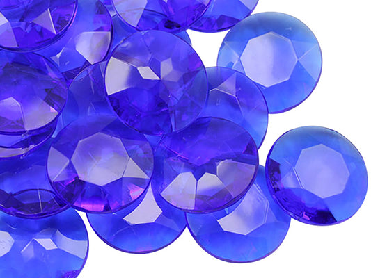 blue sapphire round acrylic pointed back point back gems treasure jewels plastic gemstones for games parties pirate bounty hunt stones for treasure chests party favors center pieces table scatters theatrical swashbuckler jewels props larp easter egg hunt allstarco