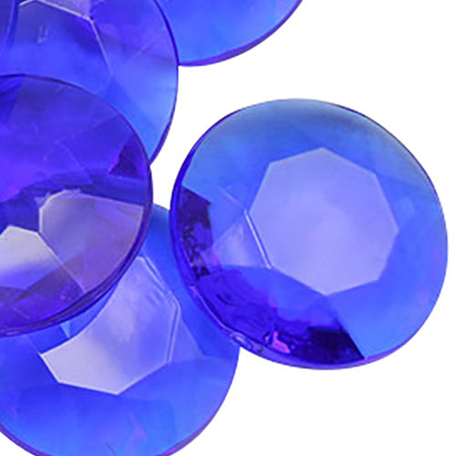 blue sapphire round acrylic pointed back point back gems treasure jewels plastic gemstones for games parties pirate bounty hunt stones for treasure chests party favors center pieces table scatters theatrical swashbuckler jewels props larp easter egg hunt allstarco