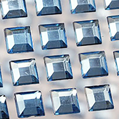 blue sapphire square stick on gems self adhesive jewels lead free face stones party cosplay face gemstones rhinestones card making invitations body jewels skin phone craft embellishments with glue sparkle crafting scrapbooking diy peel and stick halloween birthday wedding shinny allstarco plastic sticky jewels stickon stick-on rhinestones