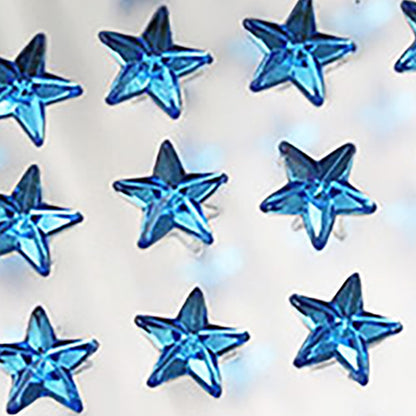 blue sapphire star stick on gems self adhesive jewels lead free face stones party cosplay face gemstones rhinestones card making invitations body jewels skin phone craft embellishments with glue sparkle crafting scrapbooking diy peel and stick halloween birthday wedding shinny allstarco plastic sticky jewels stickon stick-on rhinestones