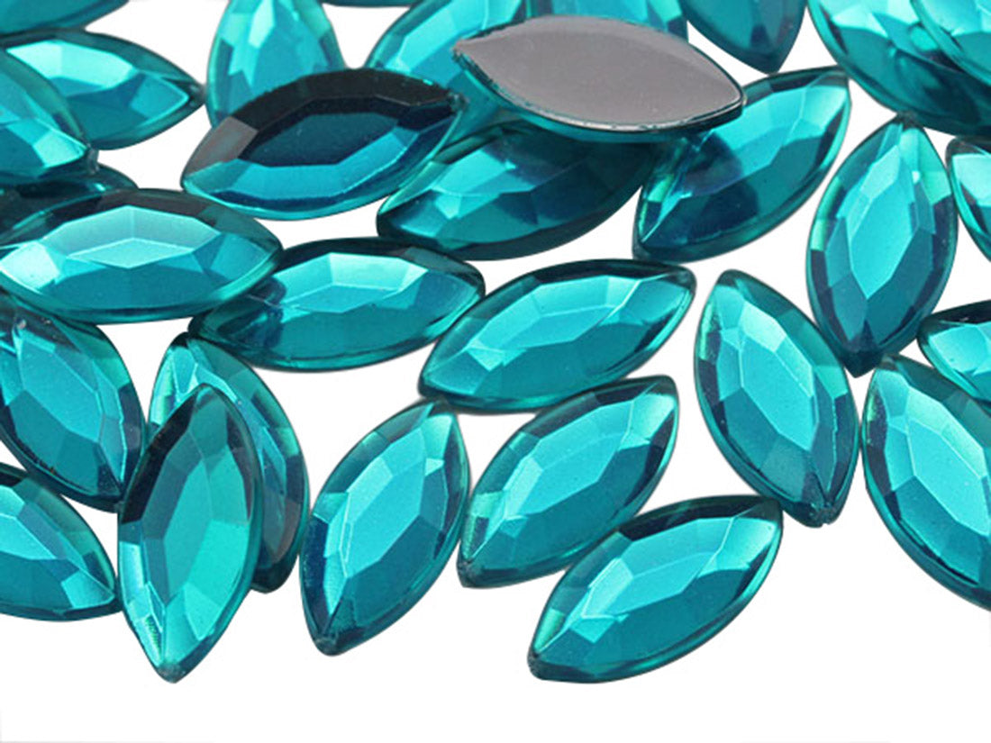 blue zircon navette flat back acrylic gems plastic marquise horse eye rhinestones for craft gemstones body jewels face skin cabochons embellishments cosplay prop making jewelry making party diy crafts costume making scrapbooking high quality allstarco décor stones larp events film making