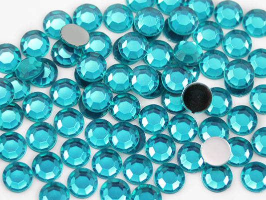 blue zircon round circle flat back acrylic gems plastic rhinestones for craft gemstones body jewels face skin cabochons embellishments cosplay prop making jewelry making party diy crafts costume making scrapbooking high quality allstarco décor stones larp events film making card making crafting school kids fun creative