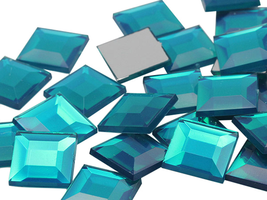 blue zircon square flat back acrylic gems plastic rhinestones for craft gemstones body jewels face skin cabochons embellishments cosplay prop making jewelry making party diy crafts costume making scrapbooking high quality allstarco décor stones larp events film making