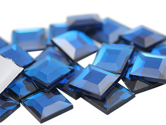 blue  capri square flat back acrylic gems plastic rhinestones for craft gemstones body jewels face skin cabochons embellishments cosplay prop making jewelry making party diy crafts costume making scrapbooking high quality allstarco décor stones larp events film making