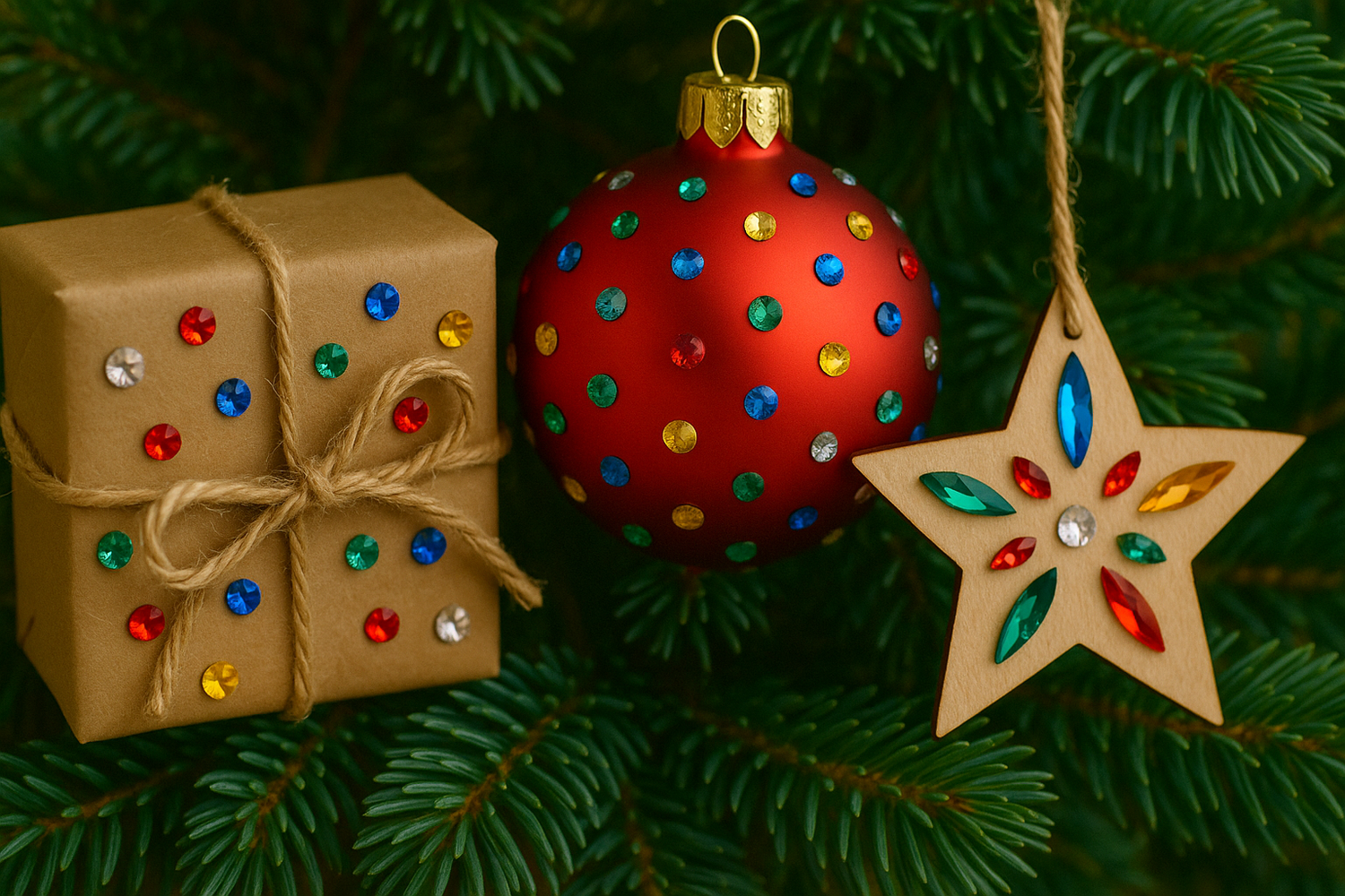 Rhinestone Christmas Decorations