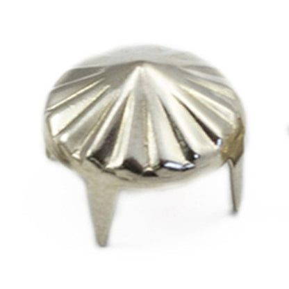 silver cone studs round nailheads prongs with legs non rusting brass decorative studs embellishments clothing making costume making diy crafts purses leathercraft leather work design allstarco handbags bracelets flipflops jackets denim cotton fabric decor embellish