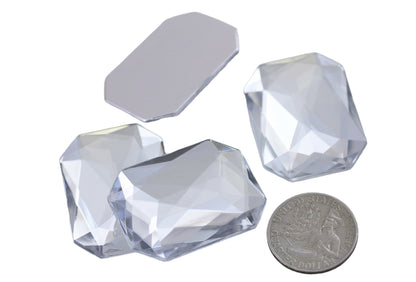 crystal clear extra large octagon flat back huge giant jumbo acrylic gems plastic rhinestones for craft gemstones body jewels face skin cabochons embellishments cosplay prop making jewelry making party diy crafts costume making scrapbooking high quality allstarco décor stones larp events film making