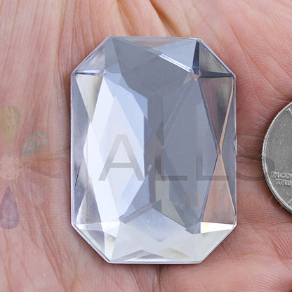 crystal clear extra large octagon flat back huge giant jumbo acrylic gems plastic rhinestones for craft gemstones body jewels face skin cabochons embellishments cosplay prop making jewelry making party diy crafts costume making scrapbooking high quality allstarco décor stones larp events film making