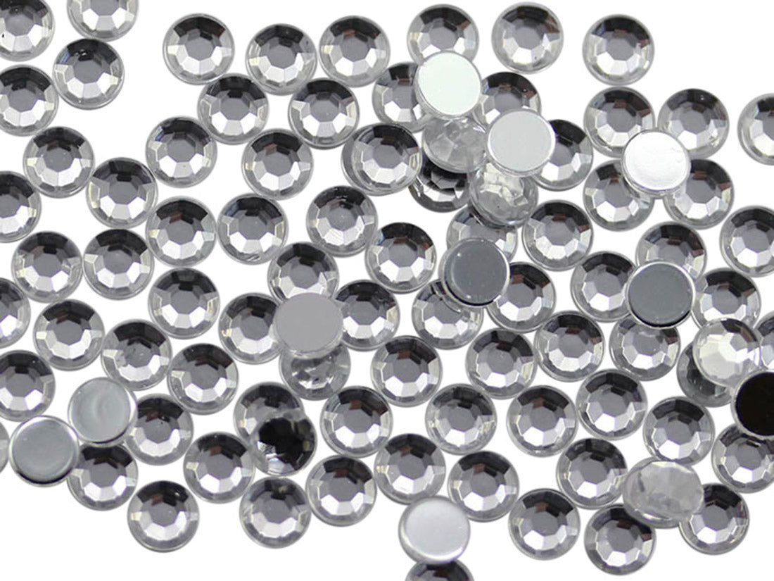 crystal clear round circle flat back acrylic gems plastic rhinestones for craft gemstones body jewels face skin cabochons embellishments cosplay prop making jewelry making party diy crafts costume making scrapbooking high quality allstarco décor stones larp events film making card making crafting school kids fun creative