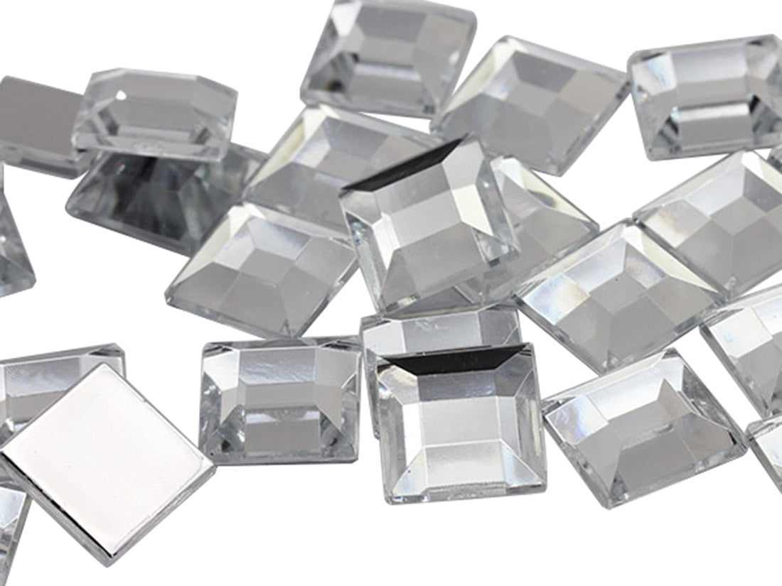 crystal clear square flat back acrylic gems plastic rhinestones for craft gemstones body jewels face skin cabochons embellishments cosplay prop making jewelry making party diy crafts costume making scrapbooking high quality allstarco décor stones larp events film making