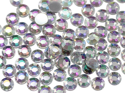 crystal ab iridescent round circle flat back acrylic gems plastic rhinestones for craft gemstones body jewels face skin cabochons embellishments cosplay prop making jewelry making party diy crafts costume making scrapbooking high quality allstarco décor stones larp events film making card making crafting school kids fun creative