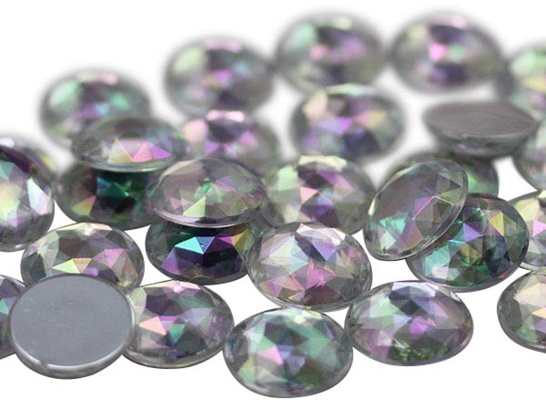 crystal ab iridescent round circle flat back acrylic gems plastic rhinestones for craft gemstones body jewels face skin cabochons embellishments cosplay prop making jewelry making party diy crafts costume making scrapbooking high quality allstarco décor stones larp events film making card making crafting school kids fun creative crafting bling bedazzler bling phone cases laptop costume making garment