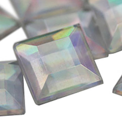 crystal ab iridescent square flat back acrylic gems plastic rhinestones for craft gemstones body jewels face skin cabochons embellishments cosplay prop making jewelry making party diy crafts costume making scrapbooking high quality allstarco décor stones larp events film making