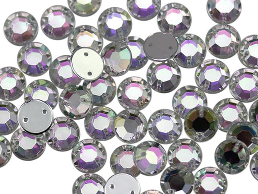 crystal ab sew on rhinestones flat back acrylic gems jewels gemstones sewing embellishments garment making diy craft costume making