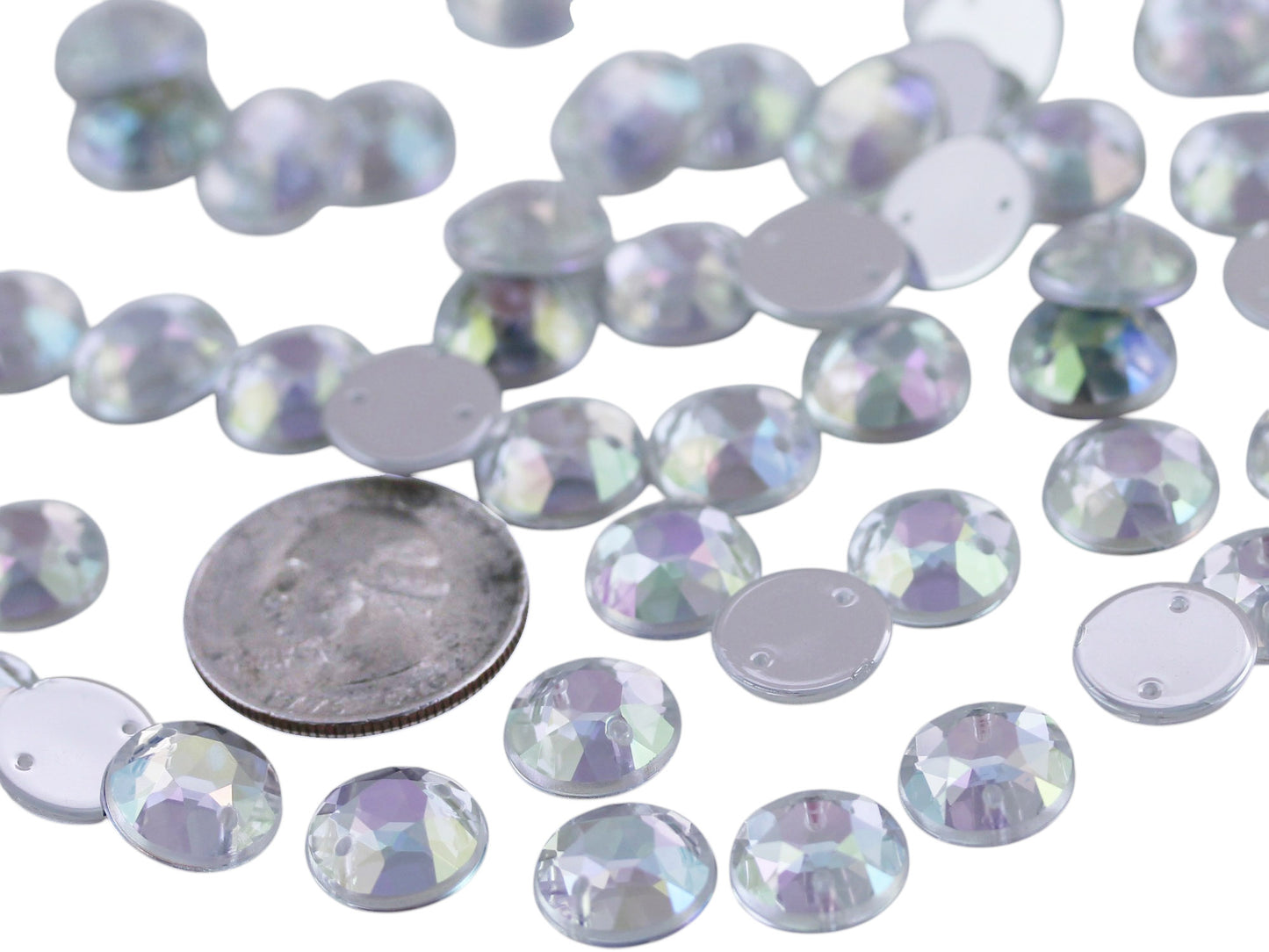 Crystal Clear AB Sew On Rhinestones