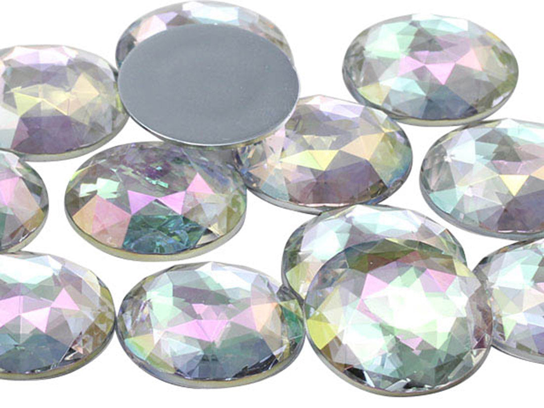 crystal ab iridescent round circle flat back acrylic gems plastic rhinestones for craft gemstones body jewels face skin cabochons embellishments cosplay prop making jewelry making party diy crafts costume making scrapbooking high quality allstarco décor stones larp events film making card making crafting school kids fun creative crafting bling bedazzler bling phone cases laptop costume making garment