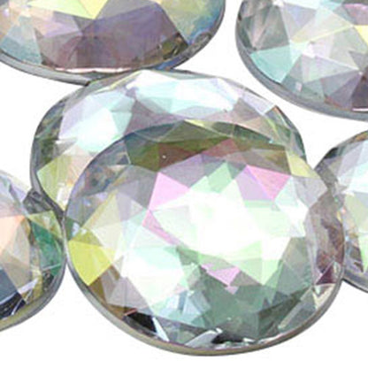 crystal ab iridescent round circle flat back acrylic gems plastic rhinestones for craft gemstones body jewels face skin cabochons embellishments cosplay prop making jewelry making party diy crafts costume making scrapbooking high quality allstarco décor stones larp events film making card making crafting school kids fun creative crafting bling bedazzler bling phone cases laptop costume making garment