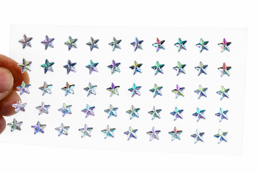 Crystal AB Stick On Star Gems