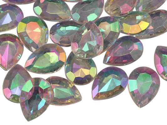 crystal clear pear teardrop acrylic diamonds wedding plastic décor gems confetti table scatter aquarium jewels stones iridescent party stones special occasions bridal showers sparkling decorations  vase fillers centerpieces dazzle accent floral arrangements point back gemstones allstarco diy crafts crafting