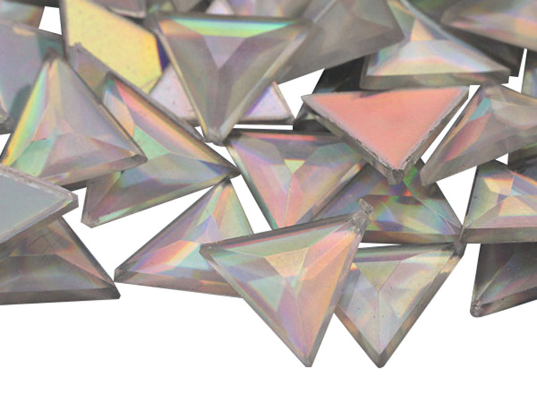 crystal ab iridescent triangle flat back acrylic gems plastic rhinestones for craft gemstones body jewels face skin cabochons embellishments cosplay prop making jewelry making party diy crafts costume making scrapbooking high quality allstarco décor stones larp events film making