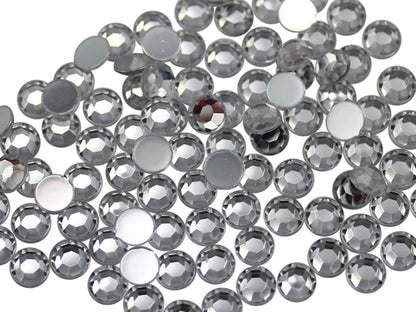 crystal clear round circle flat back acrylic gems plastic rhinestones for craft gemstones body jewels face skin cabochons embellishments cosplay prop making jewelry making party diy crafts costume making scrapbooking high quality allstarco décor stones larp events film making card making crafting school kids fun creative