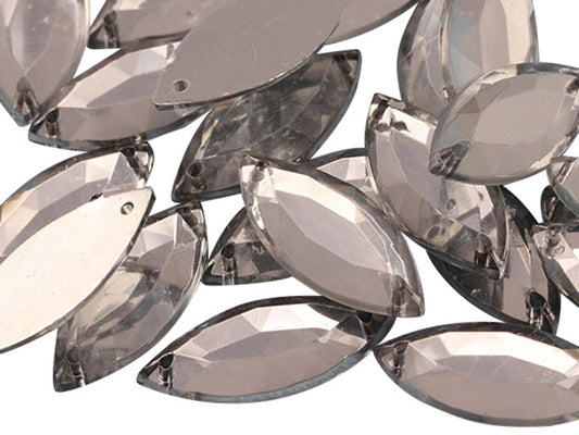 crystal clear navette marquise horse eye flat back sew on sewing beads craft gems plastic rhinestones acrylic gemstones jewels with holes for clothing embellishments costume making cosplay diy garment prop making dress jewels for fabric crystals allstarco