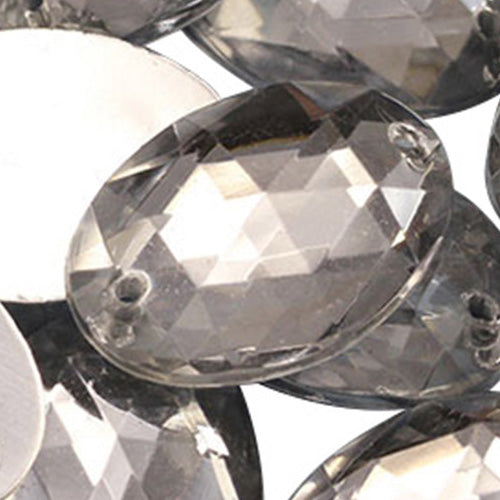 crystal clear oval flat back sew on sewing beads craft gems plastic rhinestones acrylic gemstones jewels with holes for clothing embellishments costume making cosplay diy garment prop making dress jewels for fabric crystals allstarco
