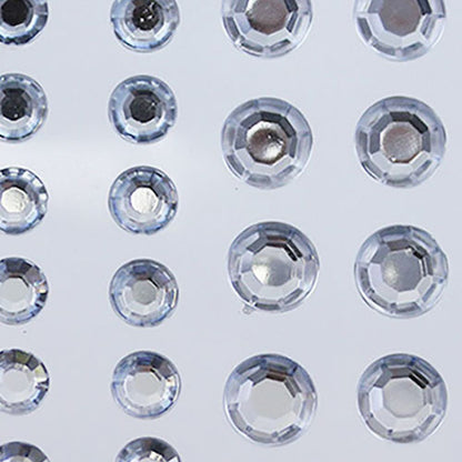 crystal clear 3 sizes 4mm 6mm 8mm round sticky rhinestones stick on gems self adhesive jewels lead free  face stones party cosplay face gemstones rhinestones card making invitations body jewels skin phone craft embellishments with glue sparkle crafting scrapbooking diy peel and stick halloween birthday wedding shinny allstarco plastic sticky back jewels stickon stick-on rave jewels diy flat back