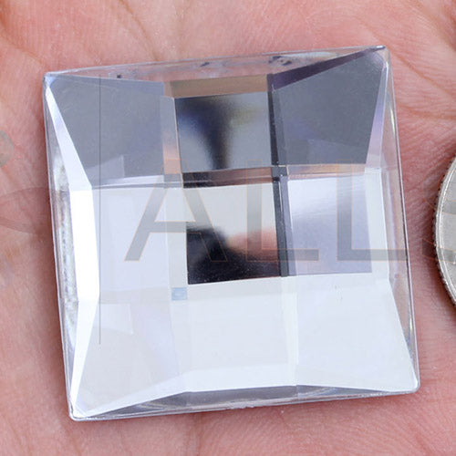 crystal clear square extra large big huge jumbo flat back acrylic gems plastic rhinestones for craft gemstones body jewels face skin cabochons embellishments cosplay prop making jewelry making party diy crafts costume making scrapbooking high quality allstarco décor stones larp events film making