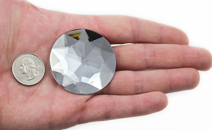 crystal clear extra large stick on round gems plastic sticky jewels self adhesive circle rhinestones big gemstones huge stones acrylic cabochons for cosplay prop making steven universe diy craft furniture embellishments display merchandising windows décor walls theater decoration film making lead free with glue peel and stick stickon allstarco