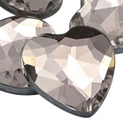 crystal clear heart flat back acrylic gems valentine's day love gift girlfriend boyfriend mom dad family plastic rhinestones for craft gemstones body jewels face skin cabochons embellishments cosplay prop making jewelry making party diy crafts costume making scrapbooking high quality allstarco décor stones larp events film making