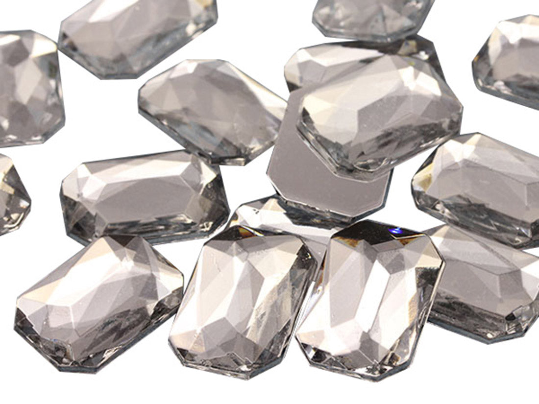 crystal clear octagon flat back acrylic gems plastic rhinestones for craft gemstones body jewels face skin cabochons embellishments cosplay prop making jewelry making party diy crafts costume making scrapbooking high quality allstarco décor stones larp events film making