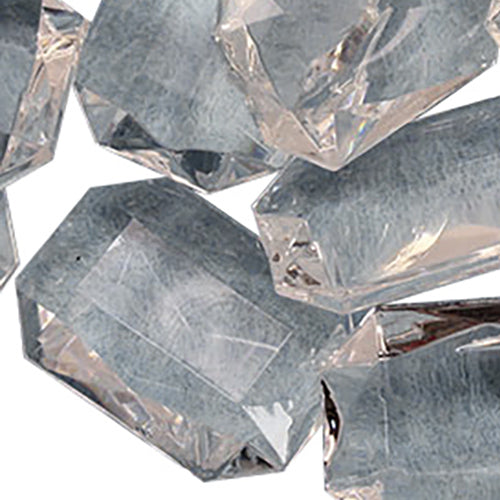 crystal clear octagon acrylic pointed back point back gems treasure jewels plastic gemstones for games parties pirate bounty hunt stones for treasure chests party favors center pieces table scatters theatrical swashbuckler jewels props larp easter egg hunt allstarco