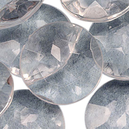 crystal clear round acrylic pointed back point back gems treasure jewels plastic gemstones for games parties pirate bounty hunt stones for treasure chests party favors center pieces table scatters theatrical swashbuckler jewels props larp easter egg hunt allstarco