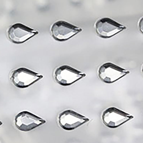 crystal clear teardrop tear pear stick on gems self adhesive jewels lead free face stones party cosplay face gemstones rhinestones card making invitations body jewels skin phone craft embellishments with glue sparkle crafting scrapbooking diy peel and stick halloween birthday wedding shinny allstarco plastic sticky jewels stickon stick-on rhinestones