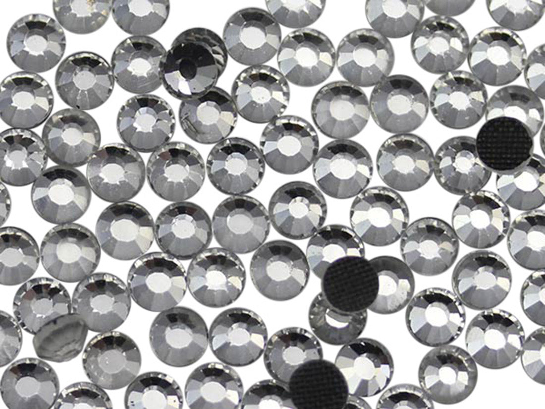 crystal clear hotfix rhinestones heat set glass gems iron on nail art jewels garment embellishments hot glue décor gems hot fix stones for diy crafts clothing design allstarco