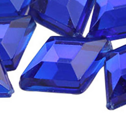 dark blue sapphire diamond flat back acrylic gems plastic rhombus rhinestones for craft gemstones body jewels face skin cabochons embellishments cosplay prop making jewelry making party diy crafts costume making scrapbooking high quality allstarco décor stones larp events film making