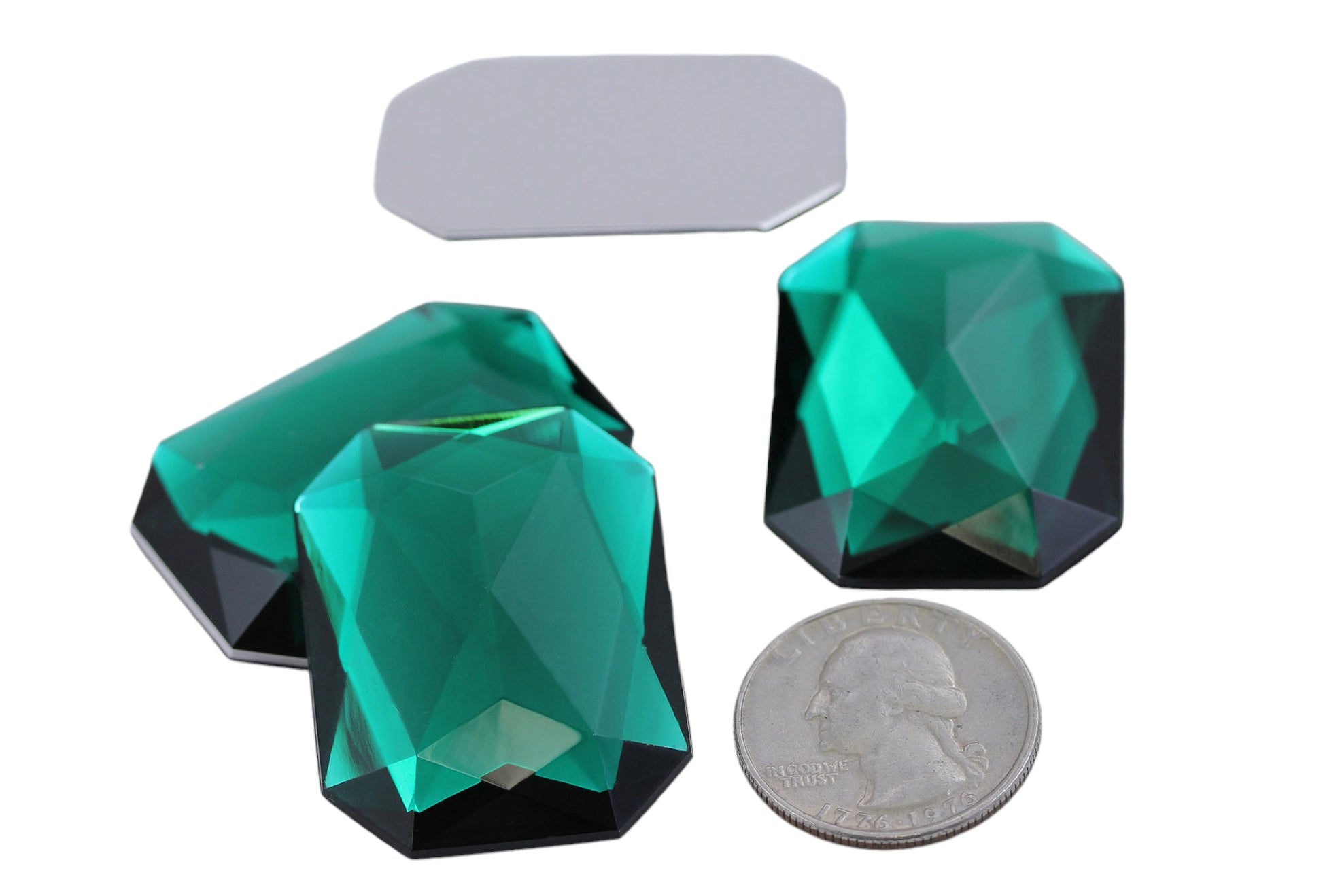 green emerald extra large octagon flat back huge giant jumbo acrylic gems plastic rhinestones for craft gemstones body jewels face skin cabochons embellishments cosplay prop making jewelry making party diy crafts costume making scrapbooking high quality allstarco décor stones larp events film making