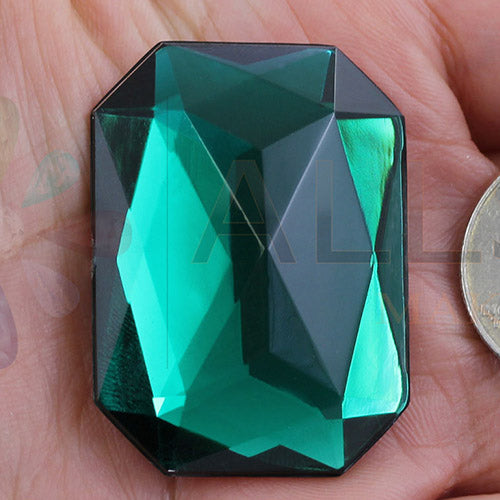 green emerald extra large octagon flat back huge giant jumbo acrylic gems plastic rhinestones for craft gemstones body jewels face skin cabochons embellishments cosplay prop making jewelry making party diy crafts costume making scrapbooking high quality allstarco décor stones larp events film making