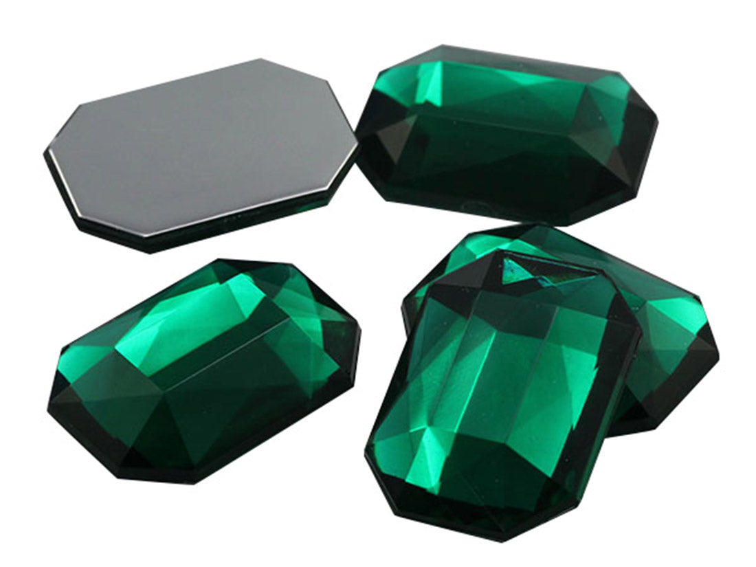 green emerald octagon flat back acrylic gems plastic rhinestones for craft gemstones body jewels face skin cabochons embellishments cosplay prop making jewelry making party diy crafts costume making scrapbooking high quality allstarco décor stones larp events film making
