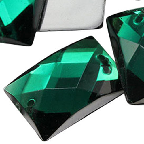 green emerald rectangle rectangular flat back sew on sewing beads craft gems plastic rhinestones acrylic gemstones jewels with holes for clothing embellishments costume making cosplay diy garment prop making dress jewels for fabric crystals allstarco