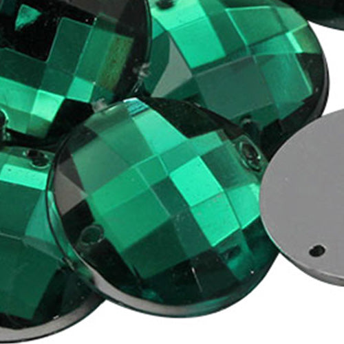 green emerald sew on round flat back acrylic gems jewels gemstones sewing embellishments garment making diy craft costume making