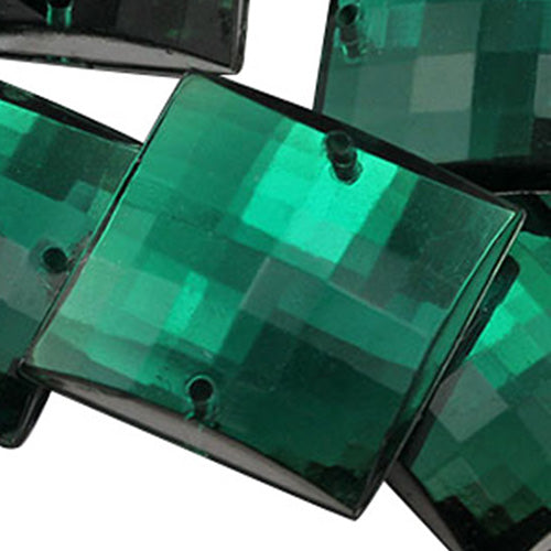 green emerald square flat back sew on sewing beads craft gems plastic rhinestones acrylic gemstones jewels with holes for clothing embellishments costume making cosplay diy garment prop making dress jewels for fabric crystals allstarco