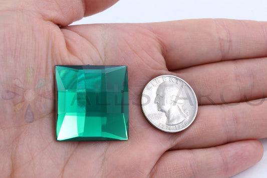 green emerald square extra large big huge jumbo flat back acrylic gems plastic rhinestones for craft gemstones body jewels face skin cabochons embellishments cosplay prop making jewelry making party diy crafts costume making scrapbooking high quality allstarco décor stones larp events film making