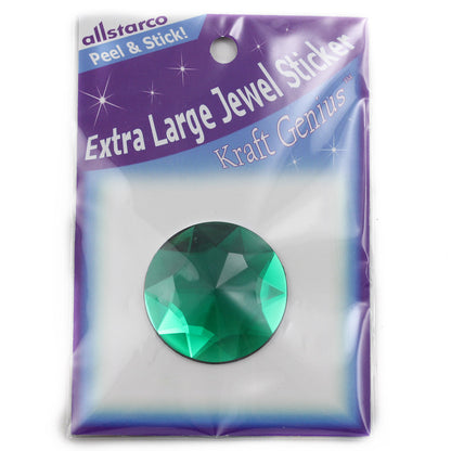 green emerald extra large stick on round gems plastic sticky jewels self adhesive circle rhinestones big gemstones huge stones acrylic cabochons for cosplay prop making steven universe diy craft furniture embellishments display merchandising windows décor walls theater decoration film making lead free with glue peel and stick stickon allstarco