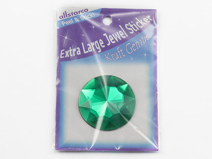 green emerald extra large stick on round gems plastic sticky jewels self adhesive circle rhinestones big gemstones huge stones acrylic cabochons for cosplay prop making steven universe diy craft furniture embellishments display merchandising windows décor walls theater decoration film making lead free with glue peel and stick stickon allstarco