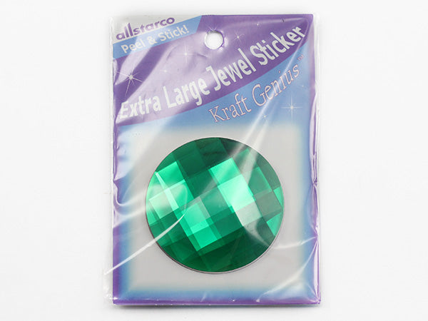 green emerald extra large stick on round gems plastic sticky jewels self adhesive circle rhinestones big gemstones huge stones acrylic cabochons for cosplay prop making steven universe diy craft furniture embellishments display merchandising windows décor walls theater decoration film making lead free with glue peel and stick stickon allstarco